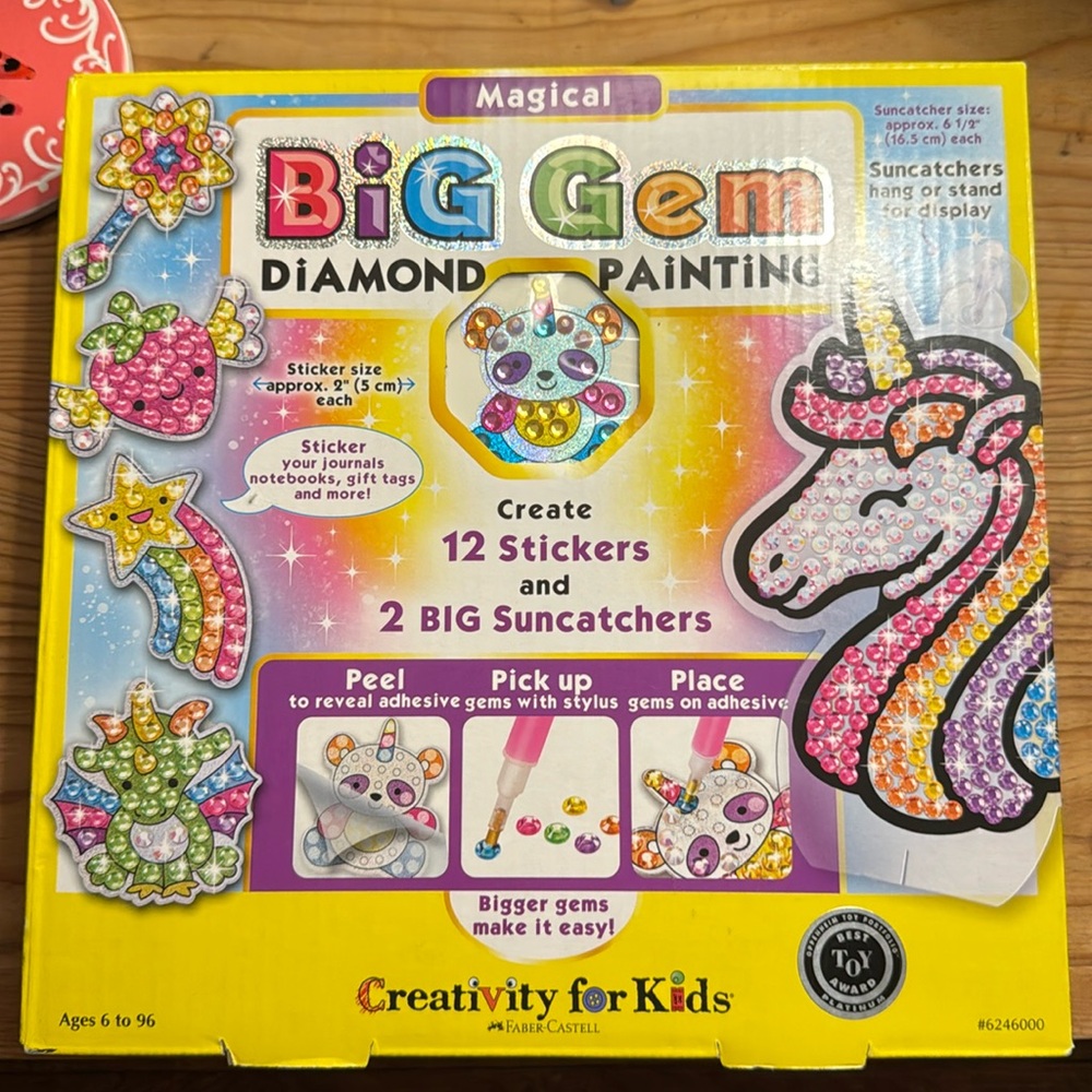 NIB Magical Big Gem Diamond Painting/Sun catchers/Stickers